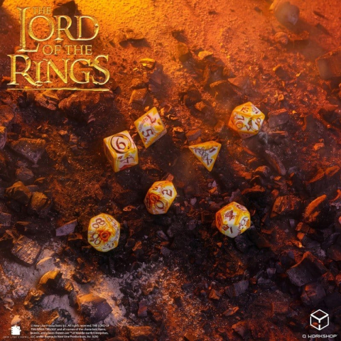 The Lord of the Rings Full Art Dice Set of 7 Ring-bearers (Whitefire Radiance) [2]