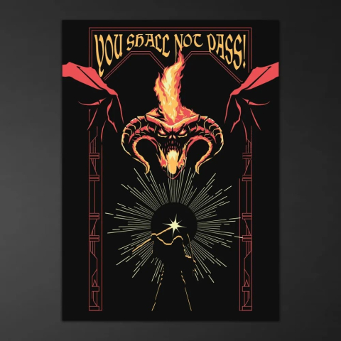 PRECOMENZI - The Lord of the Rings Luminescent Poster Balrog 50 x 70 cm