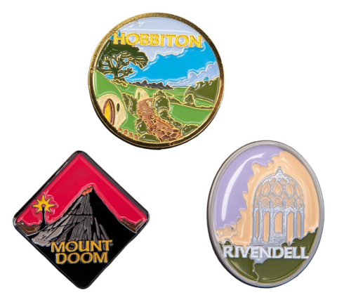 The Lord of the Rings Trilogy Pin Set Hobbiton, Rivendell & Mount Doom [2]
