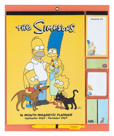 PRECOMENZI - The Simpsons Magnetic Planner 2026/27 30 x 35 cm