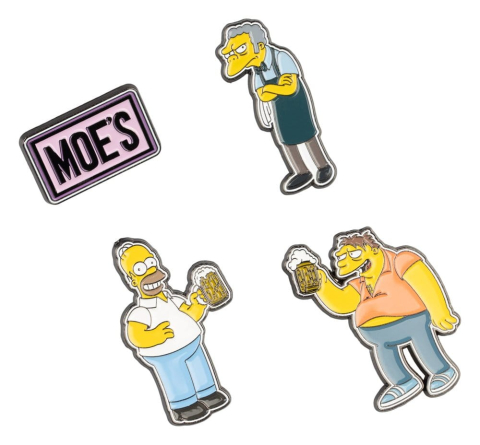 The Simpsons Pin Badges Set of 4 Moe's Tavern [0]