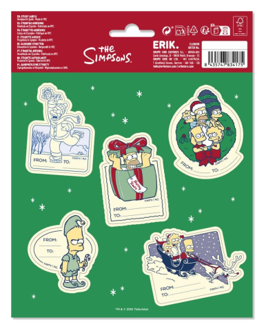 The Simpsons Premium Self-Adhesive Christmas Labels (10) [0]