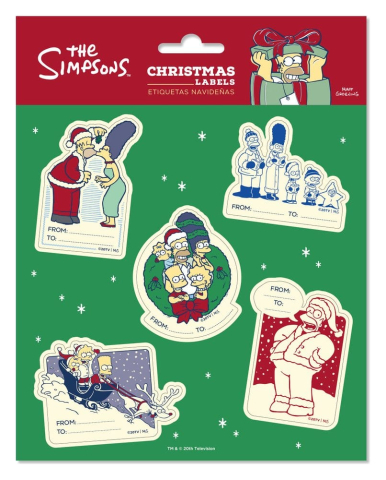 The Simpsons Premium Self-Adhesive Christmas Labels (10) [1]