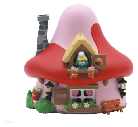 Casa si Cadouri - The Smurfs: Money Box Mushroom House Smurfette 15 cm