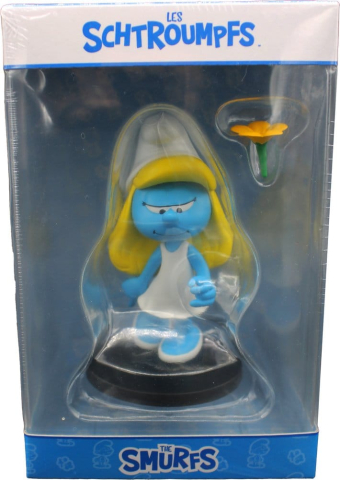 PRECOMENZI - The Smurfs Statue Smurfette with Flower 12 cm