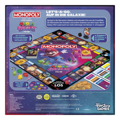 PRECOMENZI - The Super Mario Galaxy Movie Monopoly Board Game *German Version*