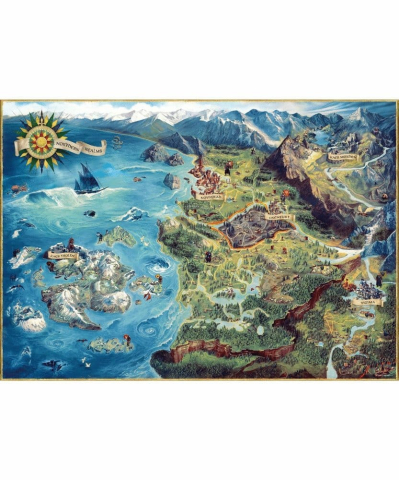 PRECOMENZI - The Witcher Puzzle The Northern Realms Map (1000 Pieces)