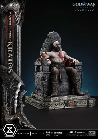 Throne Legacy God of War Series Statue 1/3 Ragnarok Master Thyself Kratos 67 cm [9]