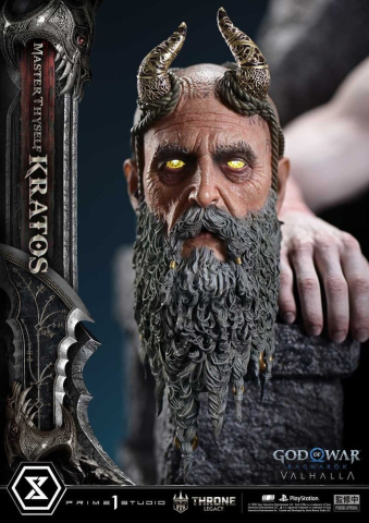 Throne Legacy God of War Series Statue 1/3 Ragnarok Master Thyself Kratos 67 cm [13]
