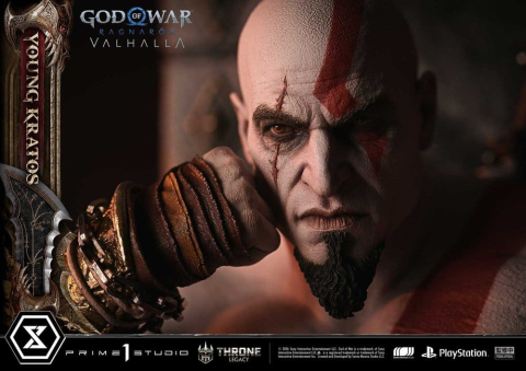 Throne Legacy God of War Series Statue 1/3 Ragnarok Young Thyself Kratos 91 cm [3]