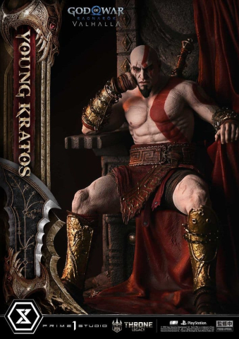 Throne Legacy God of War Series Statue 1/3 Ragnarok Young Thyself Kratos 91 cm [8]