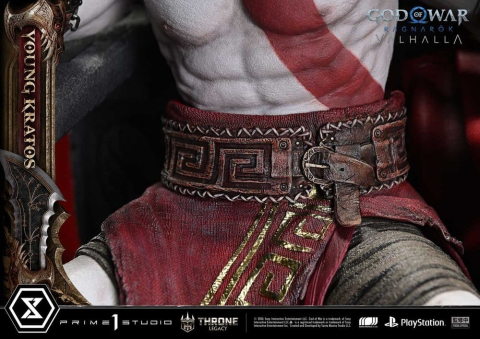 Throne Legacy God of War Series Statue 1/3 Ragnarok Young Thyself Kratos 91 cm [15]