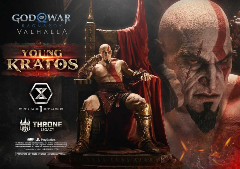 Throne Legacy God of War Series Statue 1/3 Ragnarok Young Thyself Kratos 91 cm [1]
