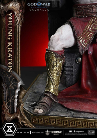 Throne Legacy God of War Series Statue 1/3 Ragnarok Young Thyself Kratos 91 cm [10]