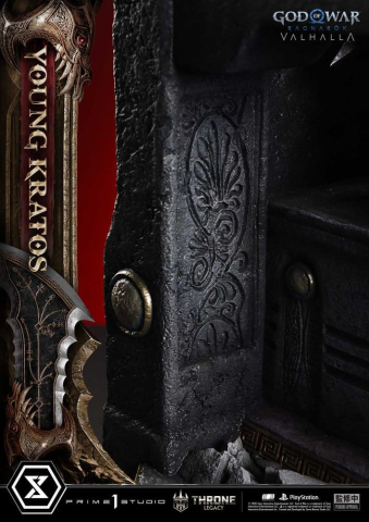 Throne Legacy God of War Series Statue 1/3 Ragnarok Young Thyself Kratos 91 cm [11]