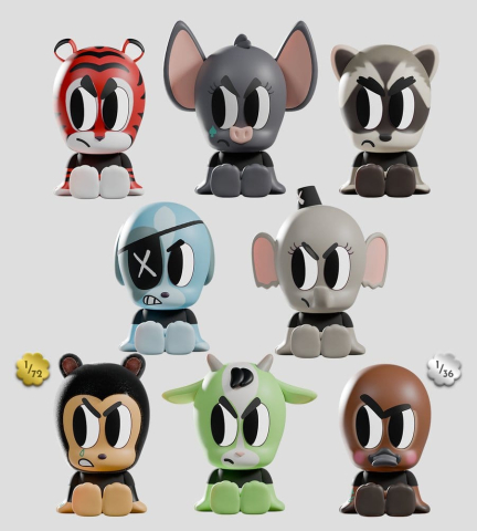 Tiny Shiny Hiney Peakers Mini Figures S2 7 cm Blind Box Display (6) [11]