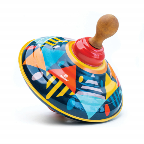 Jocuri si jucarii - Titirez cu sunet si maner din lemn Confetti