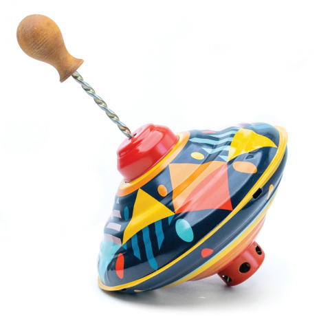 Titirez cu sunet si maner din lemn Confetti [4]