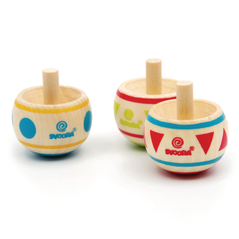 Jocuri si jucarii - Titirez reversibil din lemn, Indie