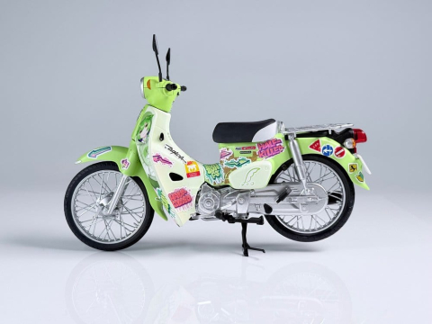 Tohoku Zunko/Zundamon Project Plastic Model Kit 1/12 Honda Super Cub Zundamon Edition 11 cm [1]