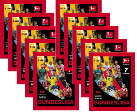 Pop Culture - Topps Bundesliga 2025/26 – Sticker Pack (7 Stickere)