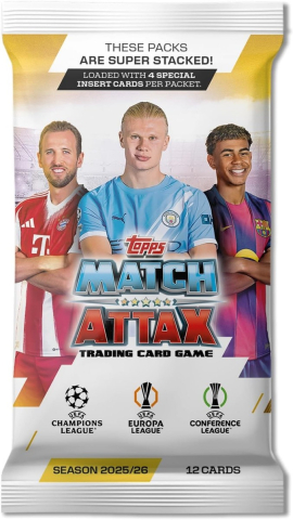 Pop Culture - Topps Match Attax 2025/26 – Booster Pack (12 Carti)