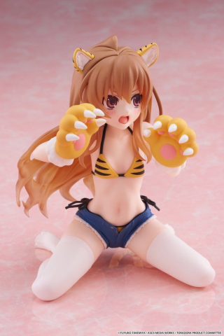 PRECOMENZI - Toradora! Desktop Cute PVC Figure Taiga Aisaka (Tiger Costume Swimwear Ver.) 13 cm