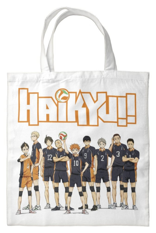 PRECOMENZI - Tote Bag Haikyu White 40 x 35 cm
