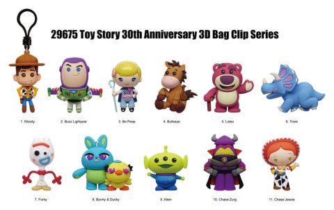 Fashion & Accessories - Toy Story 3D PVC Bag Clips 30th Anniversary Series 67 Display (24)