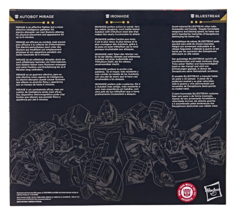 PRECOMENZI - Transformers Age of the Primes Action Figure 3-Pack Autobot Mirage & Bluestreak & Ironhide