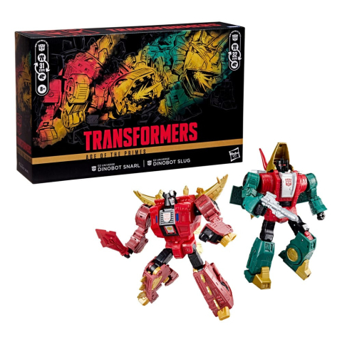 Transformers Age of the Primes Leader Class Action Figure G2 Universe Dinobots Snarl & Slug 19 cm [1]