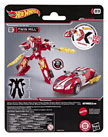 Jucarii - Transformers Collaborative Hot Wheels x Transformers Deluxe Class Action Figure Twin Mill 13 cm