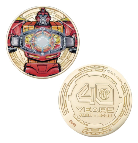 Transformers Collectable Coin The Movie 40th Anniversary Limited Edition 24k Gold Plated [2]