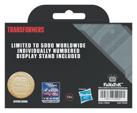 Transformers Collectable Coin The Movie 40th Anniversary Limited Edition 24k Gold Plated [4]