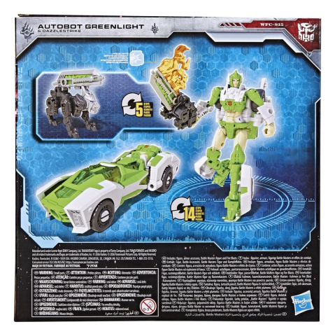 PRECOMENZI - Transformers Generations War for Cybertron: Siege Deluxe Class Action Figure WFC-S15 Autobot Greenlight & Battle Masters Dazzlestrike 14 cm