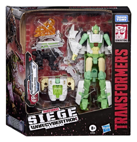 Transformers Generations War for Cybertron: Siege Deluxe Class Action Figure WFC-S15 Autobot Greenlight & Battle Masters Dazzlestrike 14 cm [4]