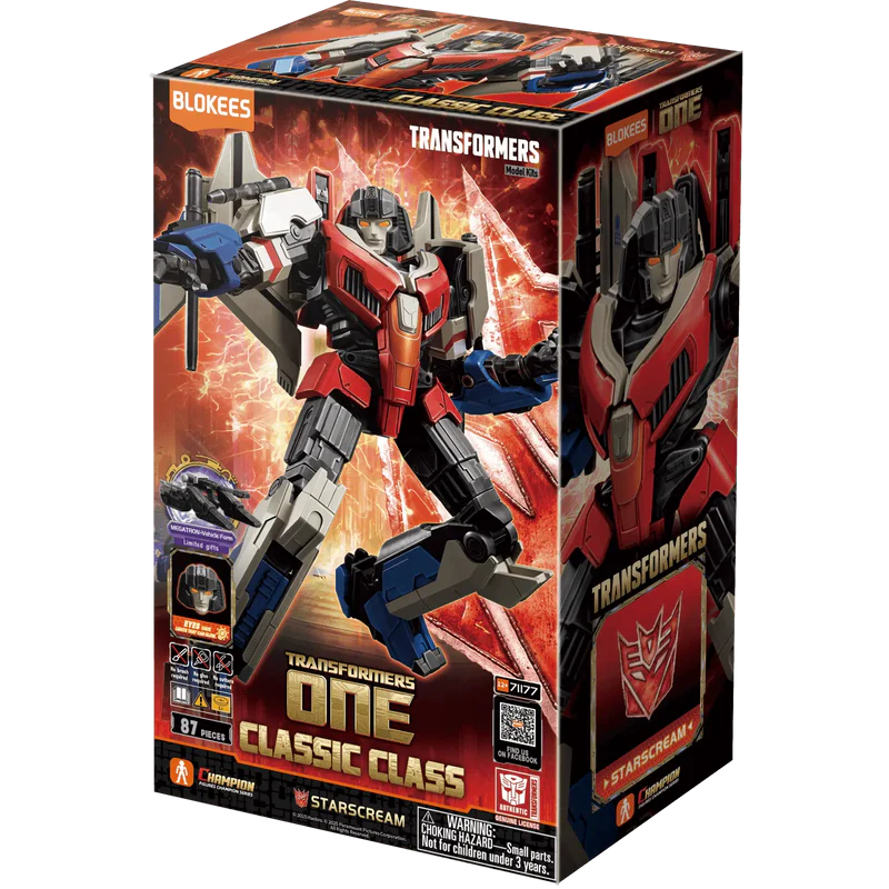 Noutati - Transformers ONE Starscream LED DIY Model Kit 12.6cm Blokees