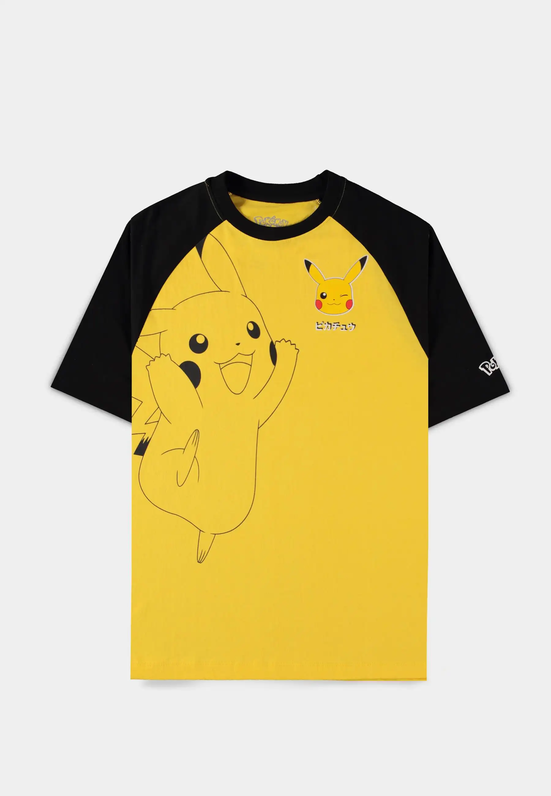 Pokemon - Tricou unisex loose fit Pokémon – Pikachu (raglan galben)