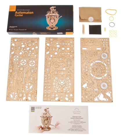 Ugears 3D Wooden Puzzle Automaton Cyclist [24]