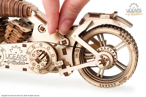 Ugears 3D Wooden Puzzle Bike VM-02 [3]