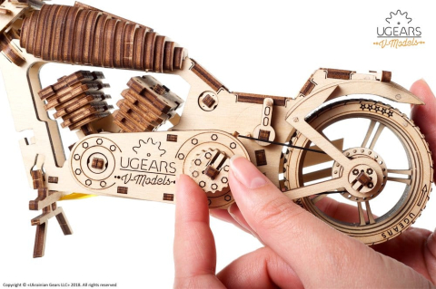 Ugears 3D Wooden Puzzle Bike VM-02 [5]