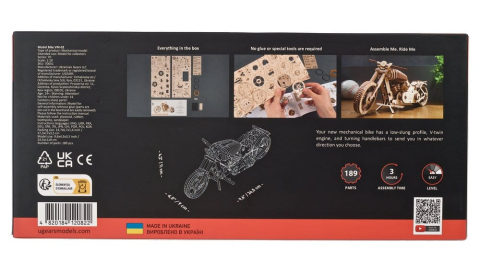 Ugears 3D Wooden Puzzle Bike VM-02 [11]