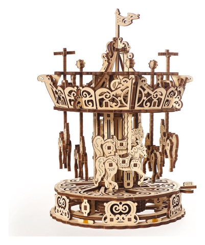 Ugears 3D Wooden Puzzle Carousel [12]