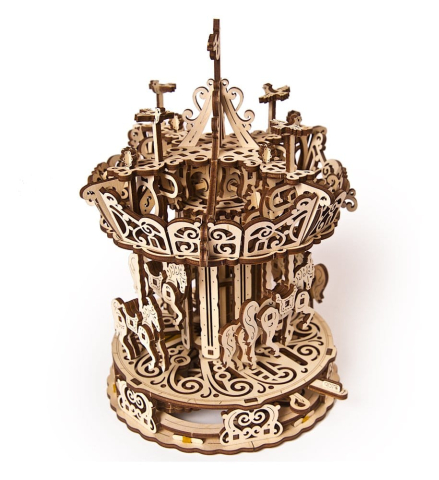 Ugears 3D Wooden Puzzle Carousel [23]