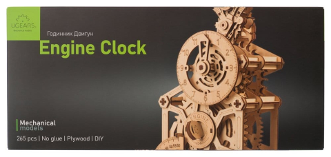 Ugears 3D Wooden Puzzle Engine Clock [22]
