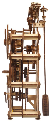 Ugears 3D Wooden Puzzle Engine Clock [5]