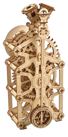 Ugears 3D Wooden Puzzle Engine Clock [9]