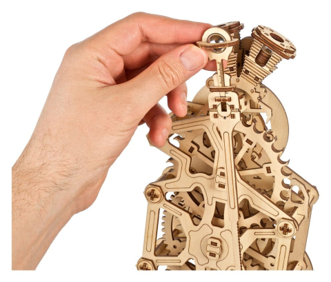 Ugears 3D Wooden Puzzle Engine Clock [21]