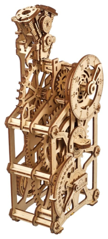 Ugears 3D Wooden Puzzle Engine Clock [18]