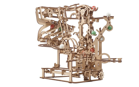 Jucarii - Ugears 3D Wooden Puzzle Marble Run Chain Hoist
